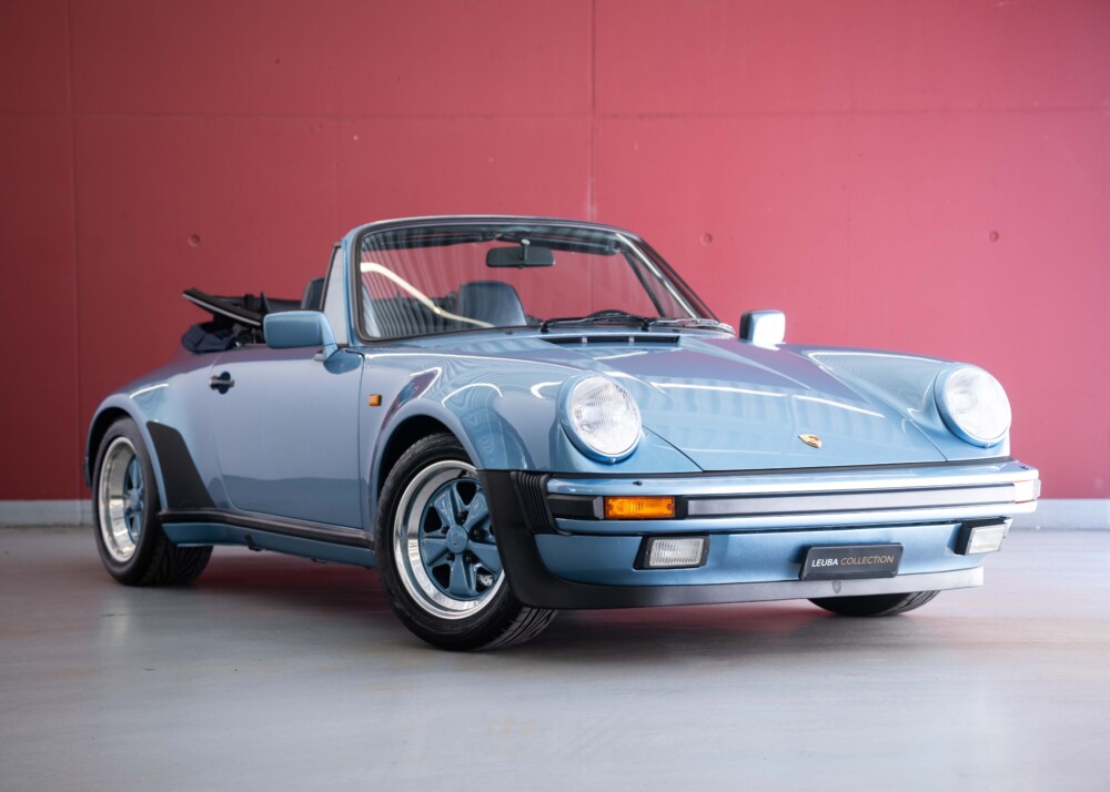 PORSCHE 911 Carrera 3.2 Cabrio Turbo Look (100% original, certified low mileage, L999 paint, restored, fully documented)