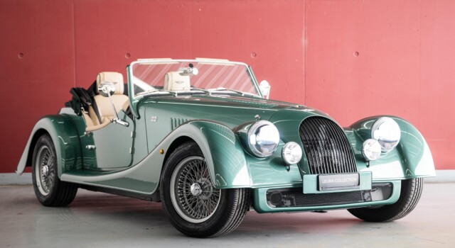 MORGAN PLUS FOUR 75th Anniversary (New Swiss car, World Limited Edition 1 of 75, Aston Martin Almond Green metallic paint) – SOLD !